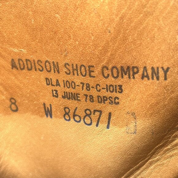 Addison Shoe Company 1978 Vintage Biltrite Boots Mens Size 8W Lace Up Steel Toe - Picture 10 of 10